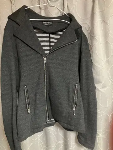 BEAMS HEART 그레이 집업 후드티 L 사이즈