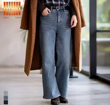 coca 속기모 데님 와이드 팬츠 M 사이즈 라이트 블루