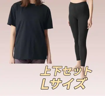 리라이브 여성용 라운드넥 셔츠&스패츠 상하의 세트 L 사이즈