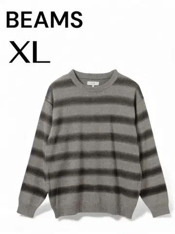[택 포함 새상품] BEAMS 빔즈 보더 크루넥 니트 남성용 XL