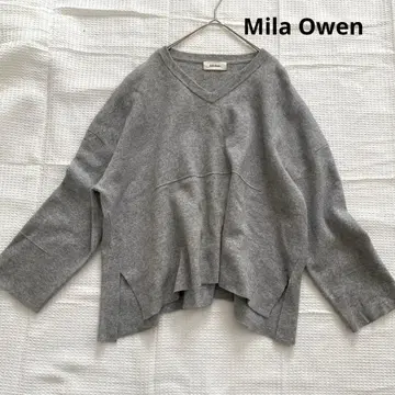 미라 오웬 맨투맨 풀오버 V넥