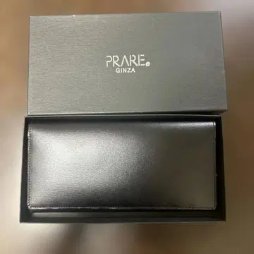 PRARE 블랙 가죽 장지갑