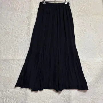 IENA 블랙 플리츠 롱 스커트 [ 일본제 ]