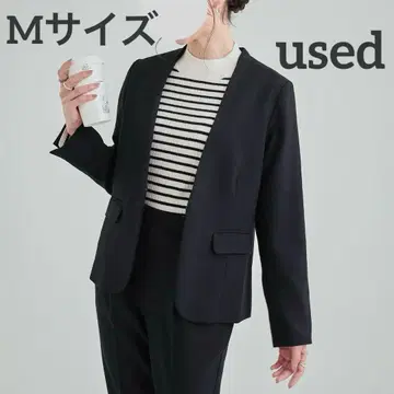 여성용 노카라 자켓 블랙 졸업식 포멀 오피스 식전