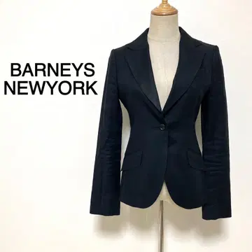 BARNEYS NEWYORK 블랙 컬러 백 오픈 자켓