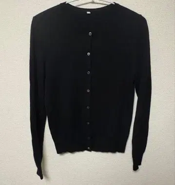M 무인양품 캐시미어 100% 울 쉘 버튼 가디건