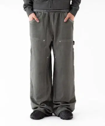 future archive DOUBLE KNEE SWEAT PANTS