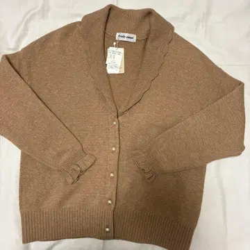 프레디 & 글로스터 스캘럽 빅 카라 가디건 베이지