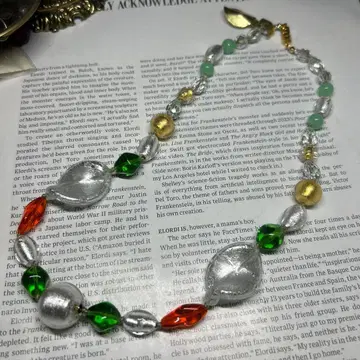 이탈리아제 베네치아 유리 목걸이 컬러풀