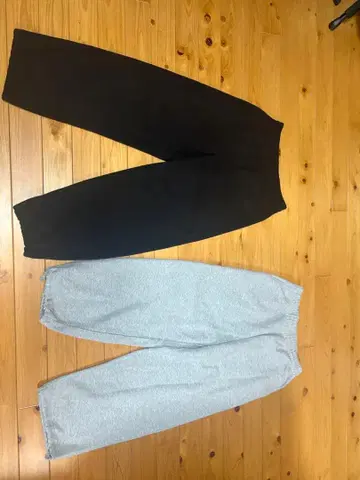 UNIQLO:C 스웨트 팬츠 그레이 블랙 2장 세트 유니클로C