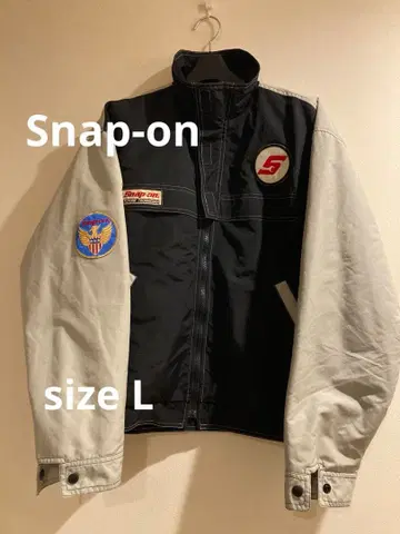 Snap-on 자켓 블루종 뒷면 포켓 부착