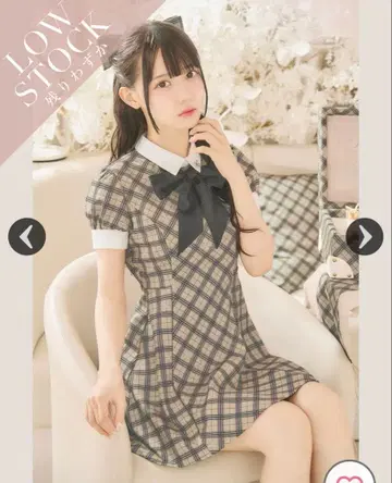 미셸 마카롱 체크 원피스 XS