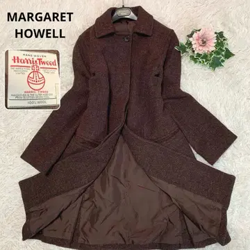 MARGARET HOWELL [ 해리스 트위드 원단 스텐카라 코트 ] 롱