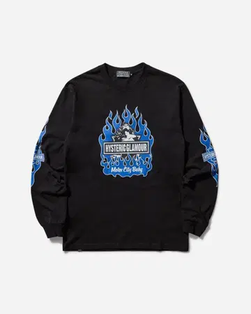 HYSTERIC GLAMOUR 블랙 롱 슬리브 셔츠