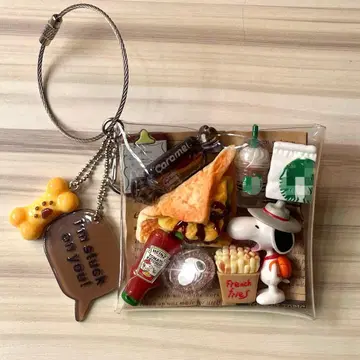 가챠 파우치 카페 브라운 PEANUTS