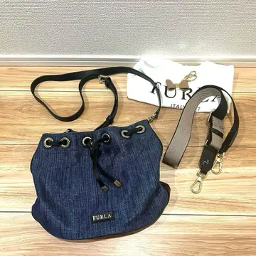 FURLA 버킷백 데님 복조리백
