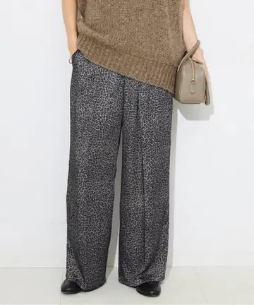 [ 슬로브 이에나 ] 레오파드 팬츠 38 그레이