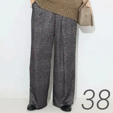 [ 슬로브 이에나 ] 레오파드 팬츠 38 그레이