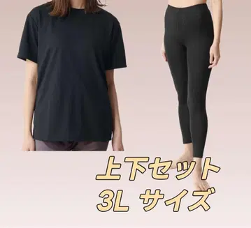 릴라이브 여성용 라운드넥 셔츠&스패츠 상하의 세트 3L 사이즈