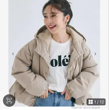 L coca 충전솜 볼륨 풀집업 방한 자켓 L 사이즈