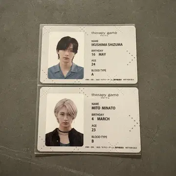 세라피 게임 NAOYA MAZZEL 토미타 유키 류구죠 ID 카드 특전