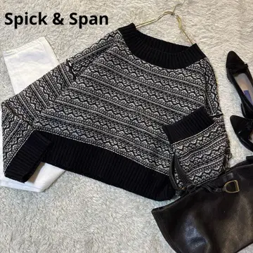 새상품급*스픽 앤 스팬 네이티브 자카드 풀오버 레이어드