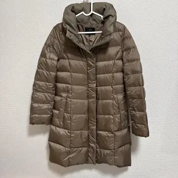 23구 워셔블 실리 타프타 롱 다운 코트 베이지 38 M