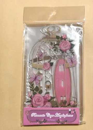 후쿠야 로맨틱 케이지 아크릴 프레임 핑크