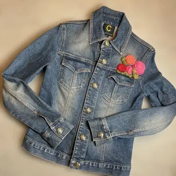 CLATHAS 데님 자켓 꽃 자수