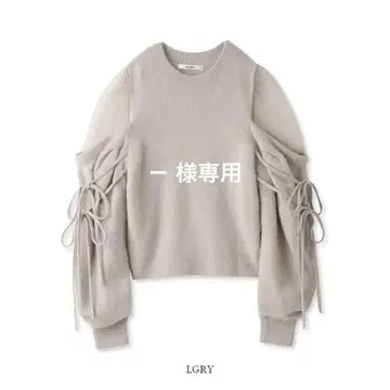 SNIDEL 시스루 숄더 니트 풀오버