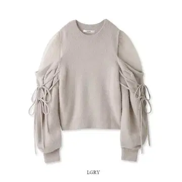 SNIDEL 시스루 숄더 니트 풀오버