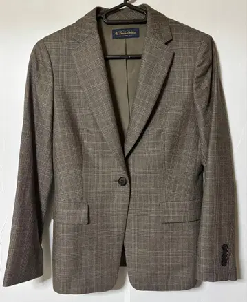 브룩스브라더스 글렌체크 싱글 1버튼 테일러드 자켓