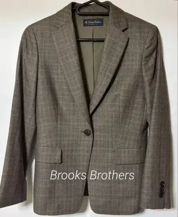 브룩스브라더스 글렌체크 싱글 1버튼 테일러드 자켓