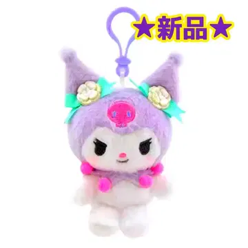 새상품 쿠로미 마스코트 홀더 키링 장미