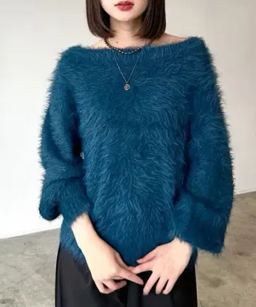 PAGEBOY 쓰리피 샤기 풀오버 터콰이즈