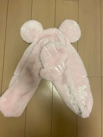 미니 팬캡 핑크 머플러