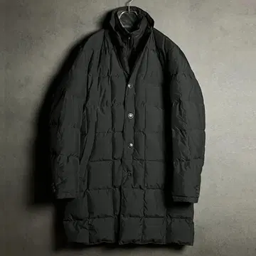 고급 다운 블랙 롱 기장 2WAY 방한 코트 L 현행 모델 따뜻한 보온성