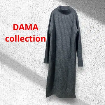 더마 컬렉션 울 100% 보틀넥 니트 원피스 M