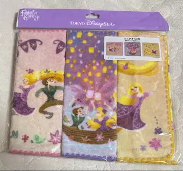 디즈니씨 라푼젤 미니 타월 3개 세트