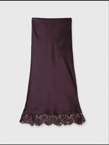 아뉴앙스 레이스 레이어드 새틴 내로우 스커트