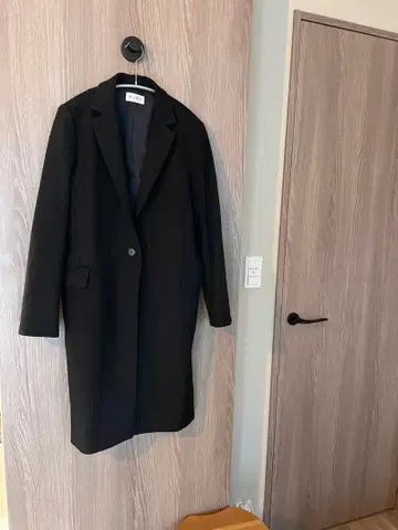 블랙 롱 코트 네이비