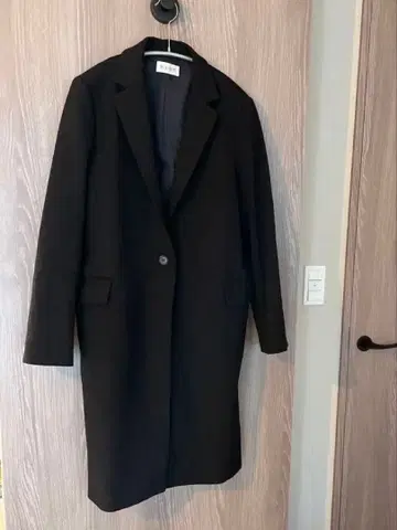 PLST 롱 코트 네이비