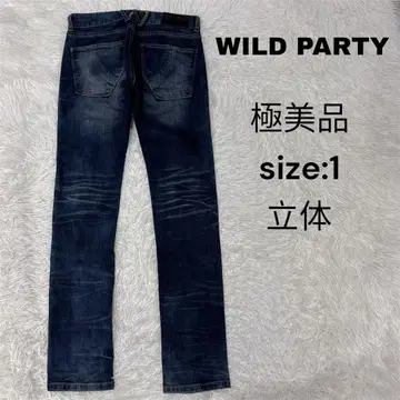 WILD PARTY 데님 1 입체 다크 네이비 컨디션 최상 스트레치