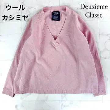 두즈엠클래스 울 캐시미어 오버 사이즈 핑크 니트