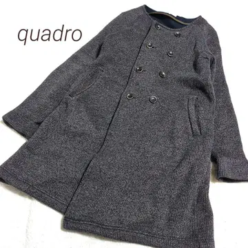 quadro  니트 롱 코트 루즈핏 코튼 100
