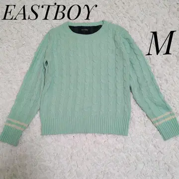 East Bay 크루넥 니트 스웨터 라이트 그린 긴팔 M 사이즈