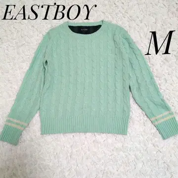 East Bay 크루넥 니트 스웨터 라이트 그린 긴팔 M 사이즈