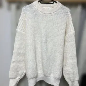 VICALLED 화이트 크루넥 니트 스웨터 남성용 M 사이즈