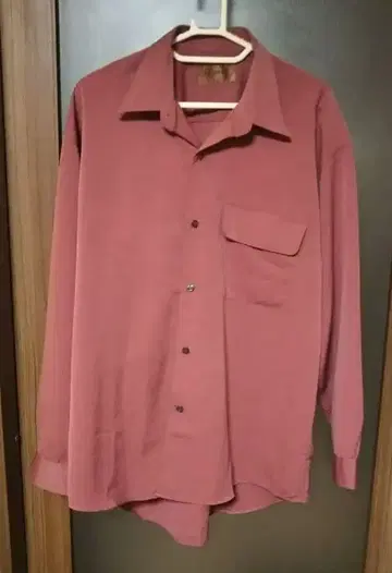 PASHRAIL 긴팔 셔츠 L 핑크 계열 빨간색 계열 레트로