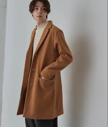 테크 울 샤기 멜톤 체스터 코트